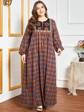 Plus Size Plaid Print Caftan Dress Ethnic Embroidery Maxi Spring 2022 Women Ethic Long Sleeve Arabic Muslim Turkey Clothes L-4XL
Plus Size Plaid Print Caftan Dress Ethnic Embroidery Maxi Spring 2022 Women Ethic Long Sleeve Arabic Muslim Turkey Clothes L-4XL