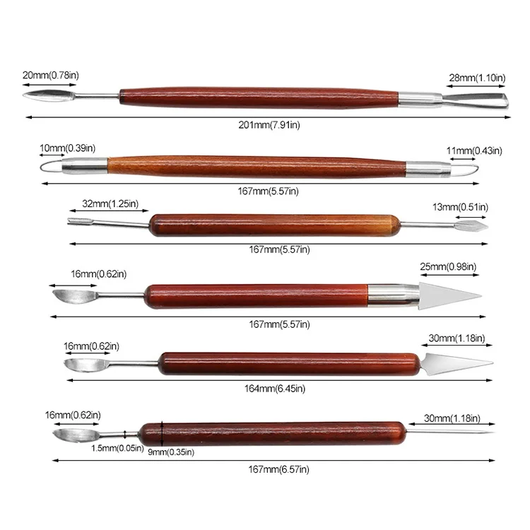 6Pcs DIY Clay Sculpting Tools Kit Wax Pottery Ceramics Carving Tool Art Craft Clay Modelling Sculpture Carving Knife Set 1 Mallzona S13b0f9e3969b4ccd8df565b134c76d24A 6Pcs DIY Clay Sculpting Tools Kit Wax Pottery Ceramics Carving Tool Art Craft Clay Modelling Sculpture Carving Knife Set Mallzona