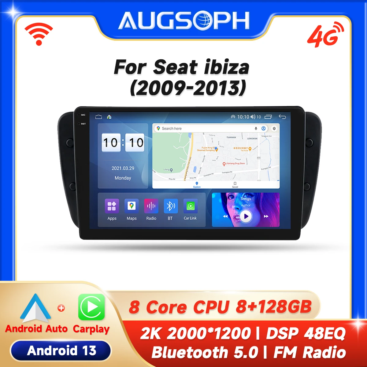 Автомобильный радиоприемник Android 13 для Seat Ibiza 2009-2013, 9-дюймовый мультимедийный видеоплеер с 4G + WiFi, Автомобильный плеер и 2Din GPS-навигация.
Автомобильный радиоприемник Android 13 для Seat Ibiza 2009-2013, 9-дюймовый мультимедийный видеоплеер с 4G + WiFi, Автомобильный плеер и 2Din GPS-навигация.