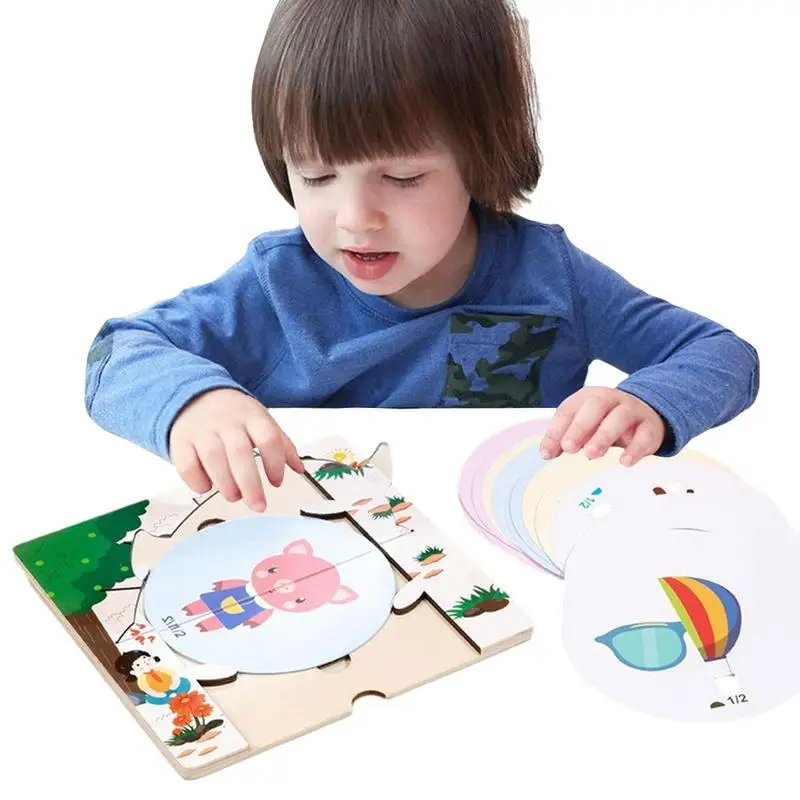 

Игра-пазл совпадающей формы, подходящие игрушки в виде аксиметрической формы, зеркальное изображение, Обучающие подходящие пазлы, подарок для детей