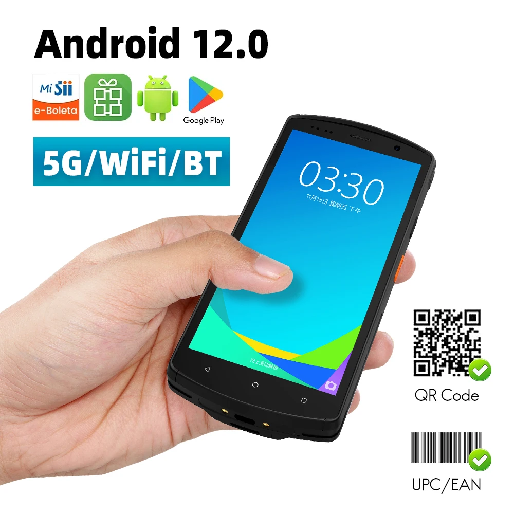 KP18 Android 12,0 OS PDA, лазерный сканер штрих-кода с ручным КПК, QR-код, прочный КПК и система конфигурации с Wi-Fi
KP18 Android 12,0 OS PDA, лазерный сканер штрих-кода с ручным КПК, QR-код, прочный КПК и система конфигурации с Wi-Fi