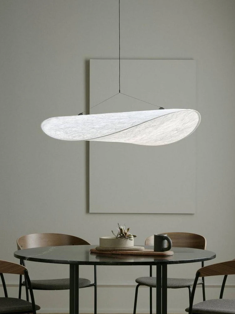 

Modern Led Home Decoration Lustre Vertigo Chandelier Fabric Lampshade Light Dining Room Simple Nordic Living Room Ceiling Lamp