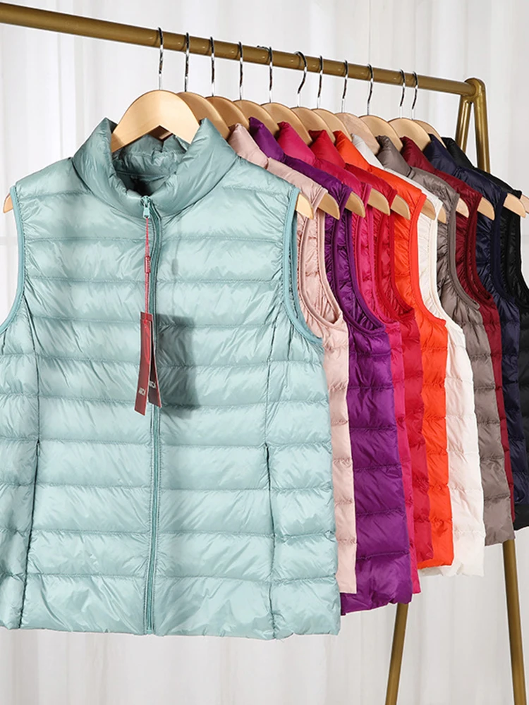 2023 Women Sleeveless Ultra Light Down Vest Spring and Autumn Warm White Duck Down Jacket Female Windproof Waistcoat
2023 Women Sleeveless Ultra Light Down Vest Spring and Autumn Warm White Duck Down Jacket Female Windproof Waistcoat