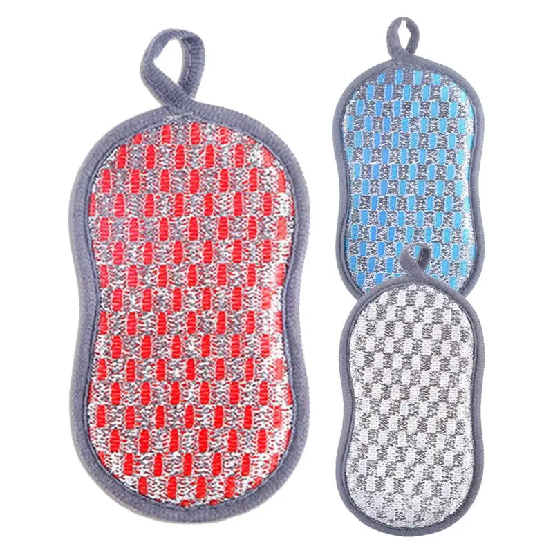 

Dish Sponge Dual Sided Dish Scrubber Rag Cleaning Sponges Safe On Non-Stick Cookware Non-Scratch Sponges Scrubbing Sponges