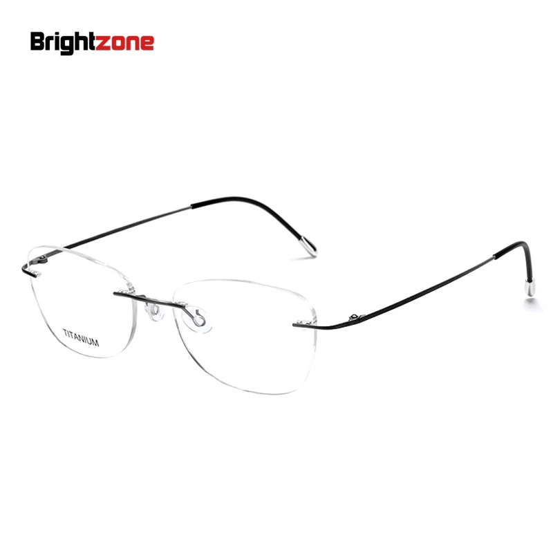 

Brightzone Pure Titanium Glasses Spectacle Frame Women Optical Prescription Eyewear Men Rimless Myopia Eyeglasses Oculos De Grau