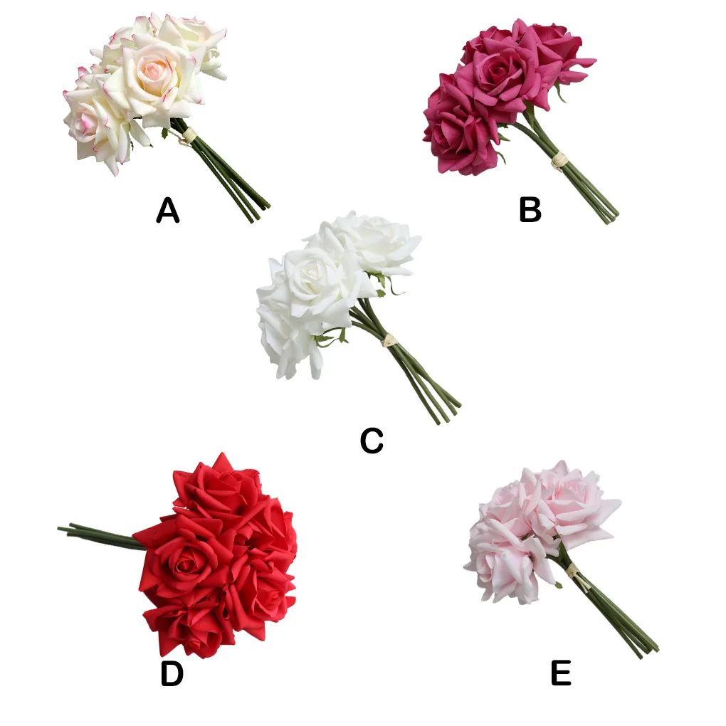 Artificial 5 Heads Fake Flowers Bride Wedding Bouquet Moisturizing Home Anniversary Event Layout Proposal Rose Red
Artificial 5 Heads Fake Flowers Bride Wedding Bouquet Moisturizing Home Anniversary Event Layout Proposal Rose Red
