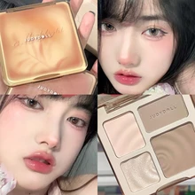 Judydoll 3d Highlighter Eye-shadow Contour Bronzer Palette Nude Makeup Natural Color Rendering Long-lasting Waterproof Cosmetics