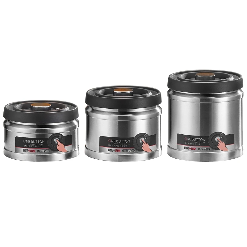 Stainless Steel Coffee Canister Coffee Bean Container Vacuum Sealed Jar for Food
Stainless Steel Coffee Canister Coffee Bean Container Vacuum Sealed Jar for Food