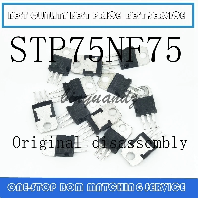 

30PCS-100PCS STP75NF75 P75NF75 75NF75 75N75 - MOSFET N-CH 75V 80A 300W TO-220 Original disassembly