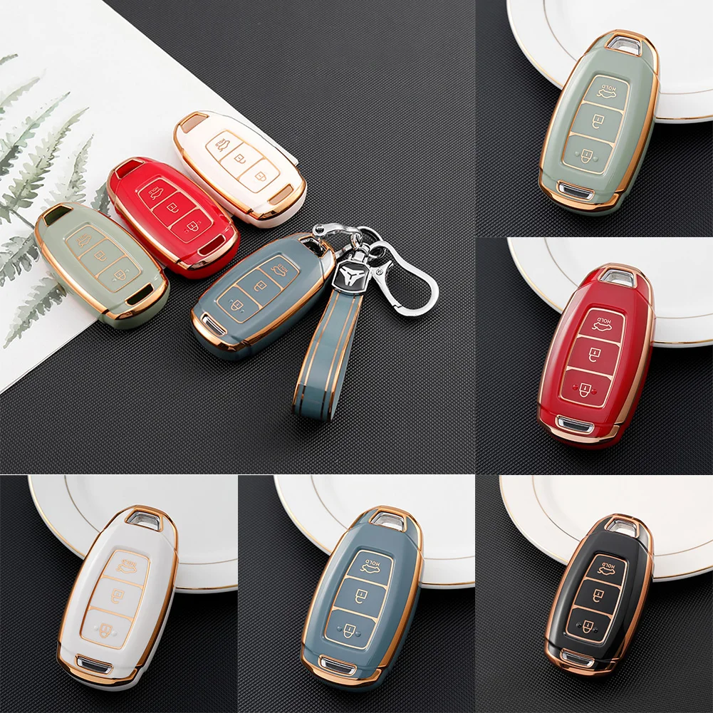 New Fashion TPU Car Key Case For Hyundai Palisade Elantra 3 Buttons Remote Protection Cover Shell Keychain Holder For Accessori
New Fashion TPU Car Key Case For Hyundai Palisade Elantra 3 Buttons Remote Protection Cover Shell Keychain Holder For Accessori