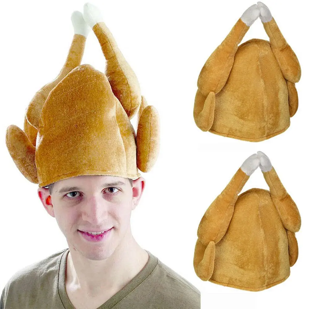 

Adults Funny Party Turkey Hat Caps Thanksgiving Day Festival Costume