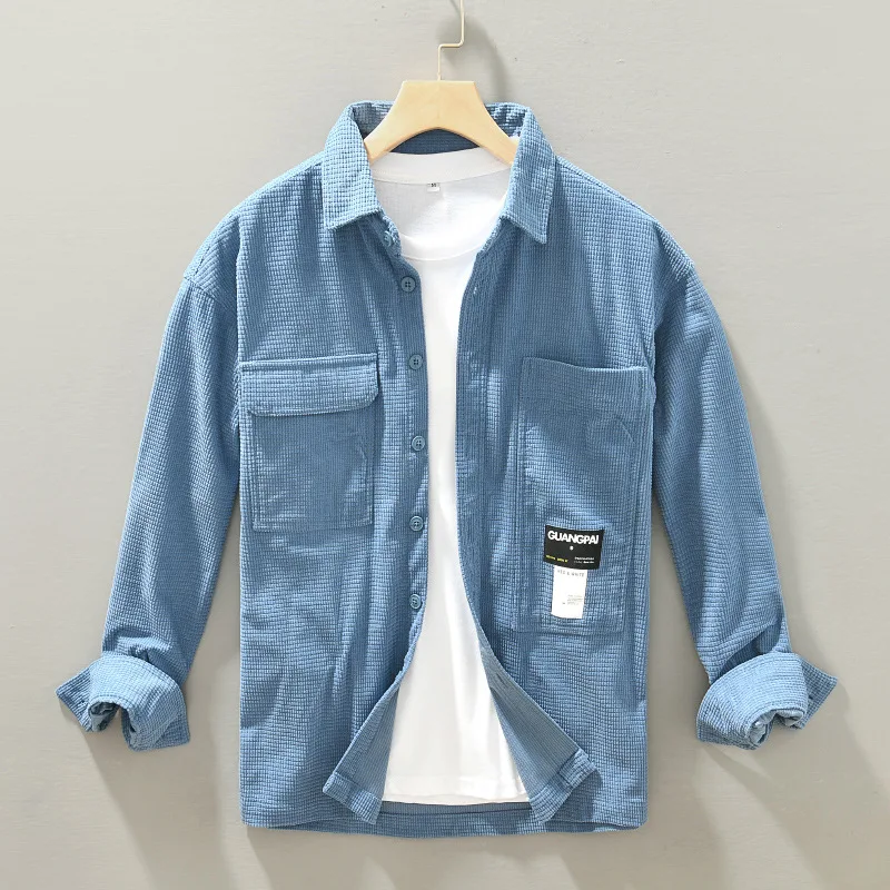 Autumn Men's Solid Color Corduroy Shirts Vintage Japan Fashion Simple Casual Loose Blouses Male Tops Dual Pocket Versatile Coats
Autumn Men's Solid Color Corduroy Shirts Vintage Japan Fashion Simple Casual Loose Blouses Male Tops Dual Pocket Versatile Coats