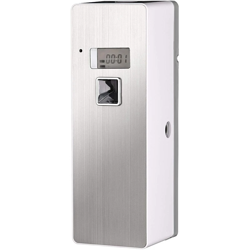 

2X Free Standing Wall-Mounted Home Odor Neutralizing Automatic Air Freshener Fragrance Aerosol Spray Dispenser Silver