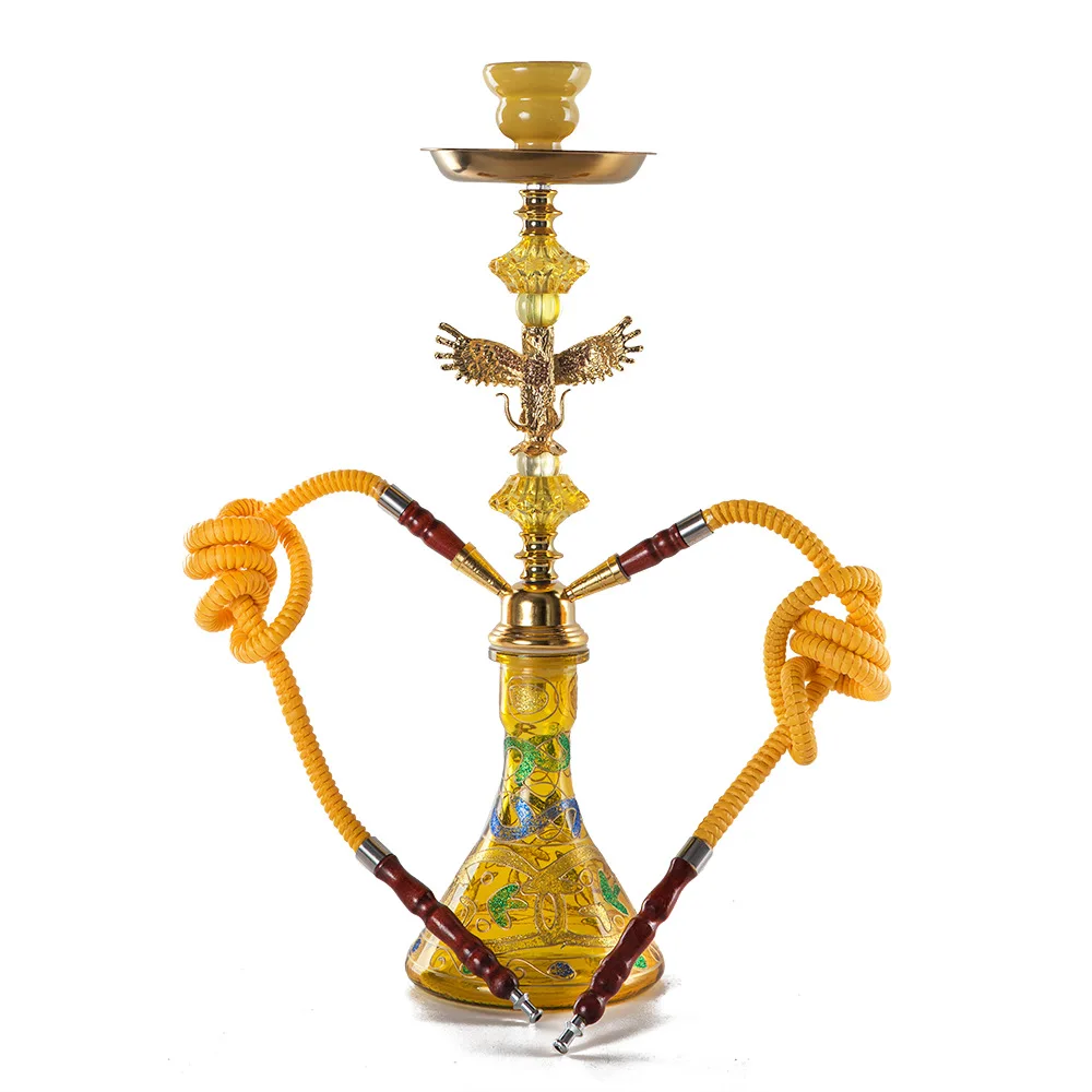 Arabic hookah, eagle icon medium pot Middle Eastern style glass pipe hookah shisha Double tube Festival gifts
Arabic hookah, eagle icon medium pot Middle Eastern style glass pipe hookah shisha Double tube Festival gifts