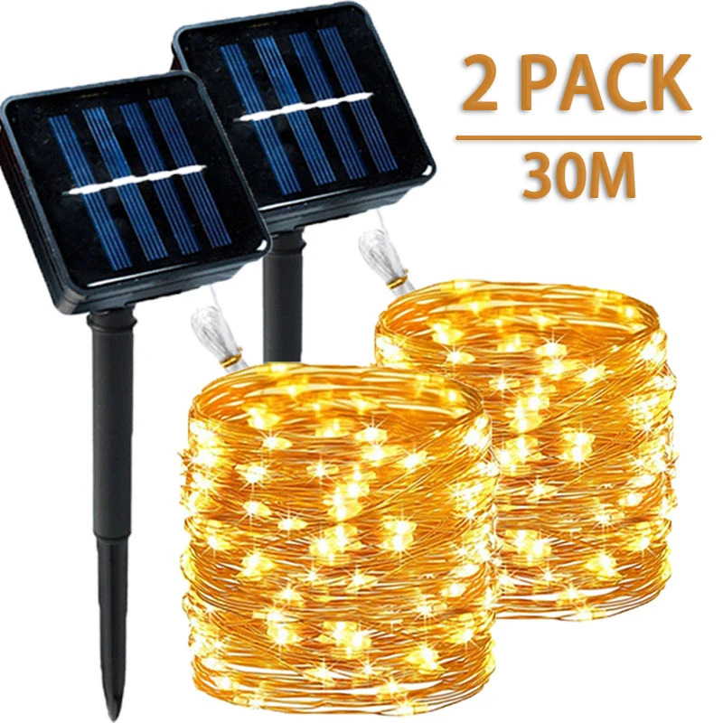 10M 20M 30M LED Solar Lamp Outdoor LED String Lights Fairy Holiday Christmas Party Garland Solar Garden Decor Waterproof Lights
10M 20M 30M LED Solar Lamp Outdoor LED String Lights Fairy Holiday Christmas Party Garland Solar Garden Decor Waterproof Lights