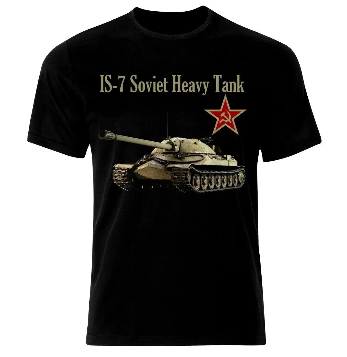 

WWII USSR Russia Soviet IS-7 Heavy Tank T-Shirt 100% Cotton O-Neck Summer Short Sleeve Casual Mens T-shirt Size S-3XL