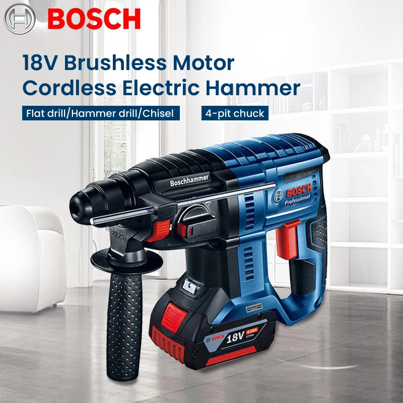 

Bosch GBH 180-Li Cordless Electric Hammer Drill 18V Brushless 2 J Impact Driller Sds Plus Reverse Hammer Tool for Concrete Steel