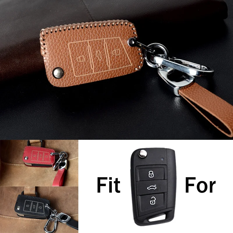 Genuine Leather Car Remote Smart Key Fob Case Cover For VW Skoda Seat Golf GTi MK7 Polo Tiguan Octavia Kodiaq Karoq Ateca Leon
Genuine Leather Car Remote Smart Key Fob Case Cover For VW Skoda Seat Golf GTi MK7 Polo Tiguan Octavia Kodiaq Karoq Ateca Leon