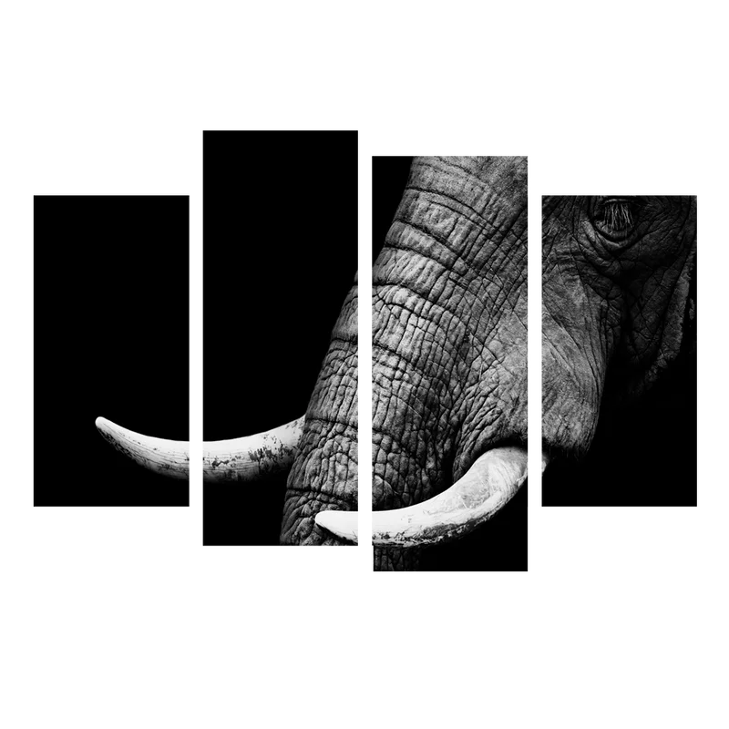 4 Pieces Elephant Wall Art Poster Black and White Animal Print Canvas Art Modern Style Pictures Living Room Home Decor
4 Pieces Elephant Wall Art Poster Black and White Animal Print Canvas Art Modern Style Pictures Living Room Home Decor