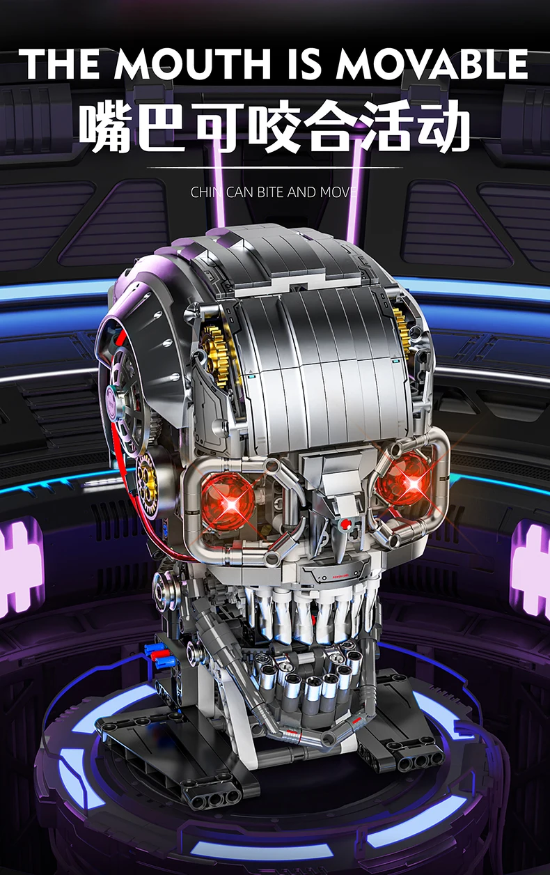 Creative IDEAS The trend funny skull building blocks creative lighting assembly scary decoration toys difficult gifts for boys Creative IDEAS The trend funny skull building blocks creative lighting assembly scary decoration toys difficult gifts for boys