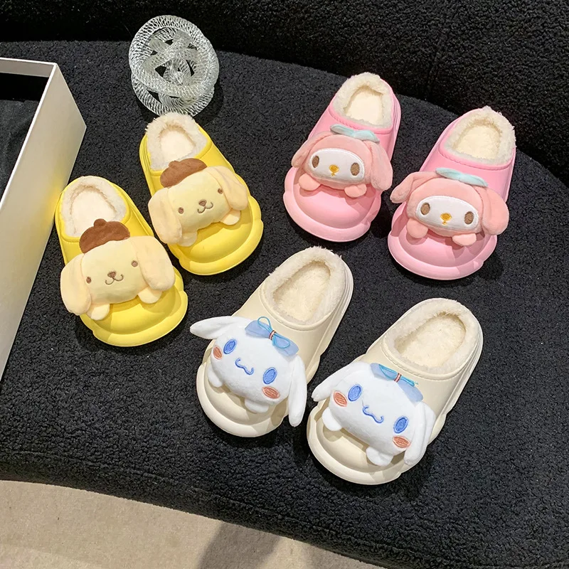 Kawaii Sanrio My Melody Maomao хлопковые тапочки удобные детские хлопковые ботинки с аниме-рисунком для дома теплые Мультяшные новые стильные 
Kawaii Sanrio My Melody Maomao хлопковые тапочки удобные детские хлопковые ботинки с аниме-рисунком для дома теплые Мультяшные новые стильные