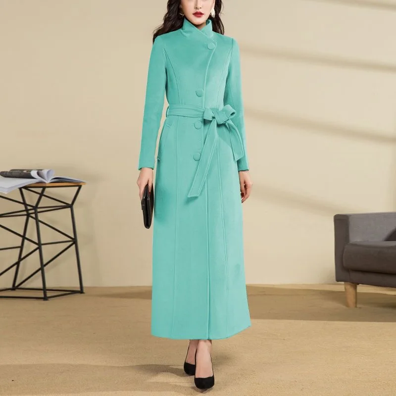 New Fashion Autumn Winter Coat Women's Jacket Over Knee Extra Long Woolen Coat Slim Fit Female Outerwear Woolen Coat
New Fashion Autumn Winter Coat Women's Jacket Over Knee Extra Long Woolen Coat Slim Fit Female Outerwear Woolen Coat