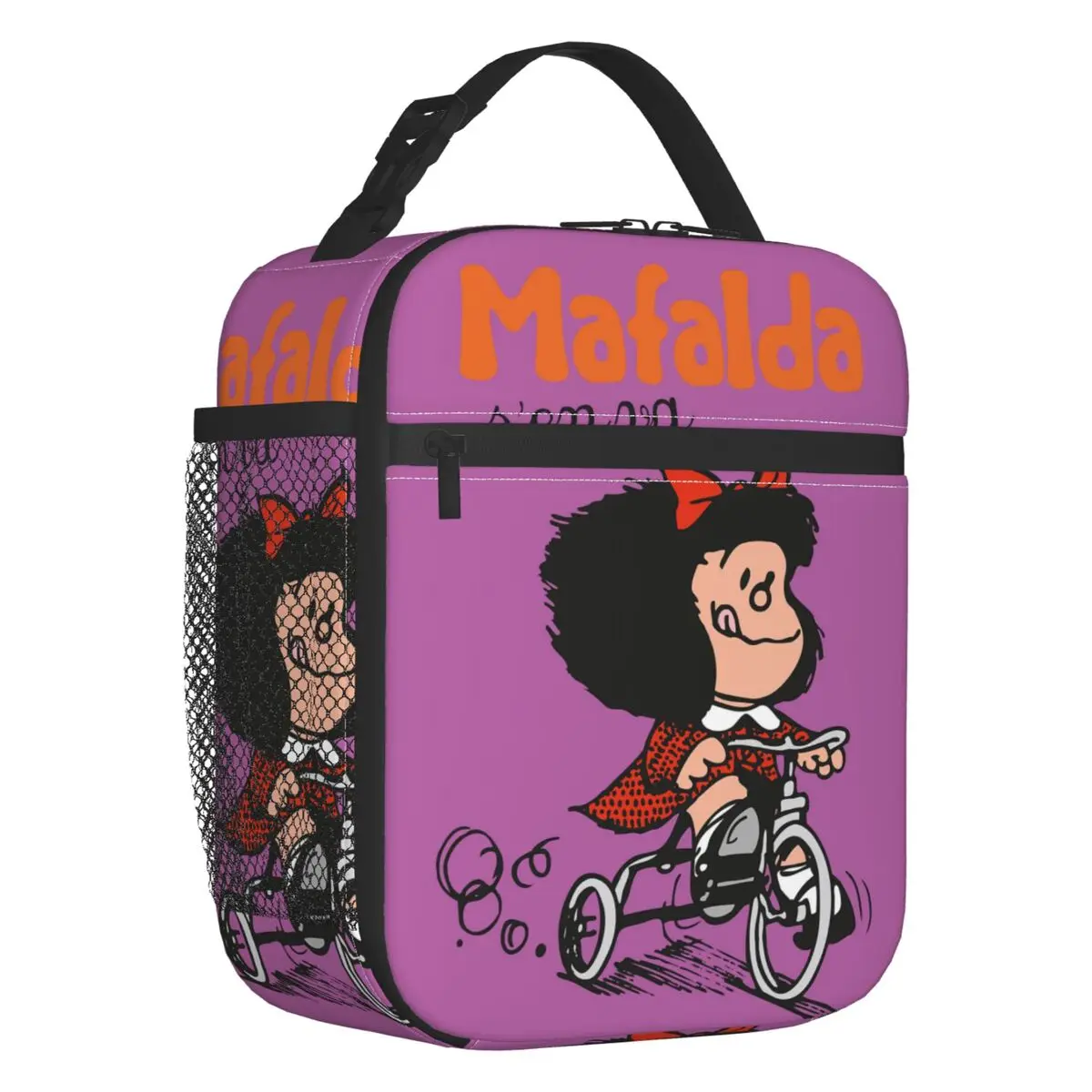 Оригинальная изолированная сумка для ланча Kawaii Mafalda для езды на велосипеде, многоразовая, Quino, комикс, мультяшный охладитель, термальный Ланч-бокс, Детская школа
Оригинальная изолированная сумка для ланча Kawaii Mafalda для езды на велосипеде, многоразовая, Quino, комикс, мультяшный охладитель, термальный Ланч-бокс, Детская школа