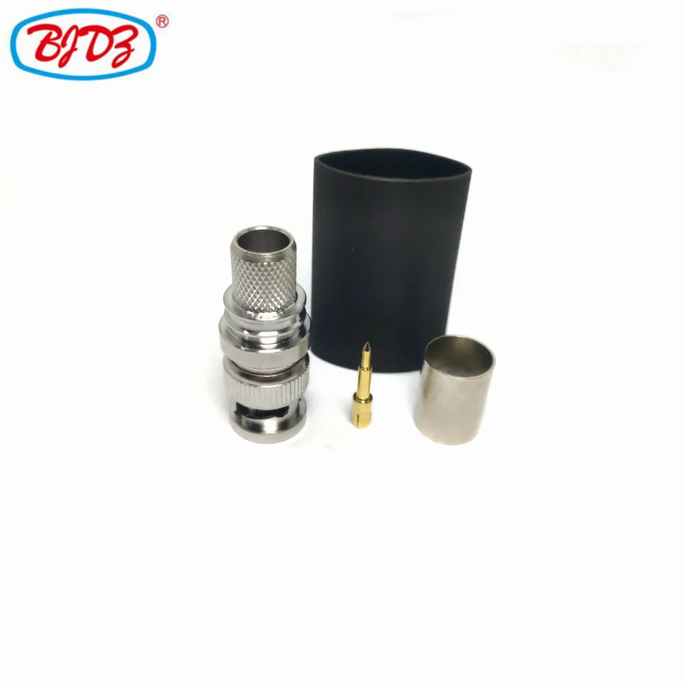 Gold plated 2pcs BNC Male Waterproof Solderless EZ type Connector For RG11 Cable
Gold plated 2pcs BNC Male Waterproof Solderless EZ type Connector For RG11 Cable