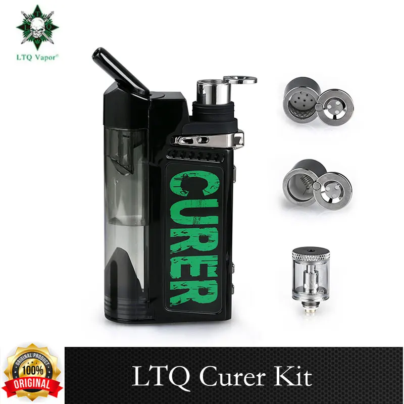 

Original LTQ VAPOR Curer Kit Dry Herb Vaporizer 3-in-1 Herbal Vape Kit 1600mah Battery 0.4ohm 0.65ohm 1.4ohm Coil E Cig Kit