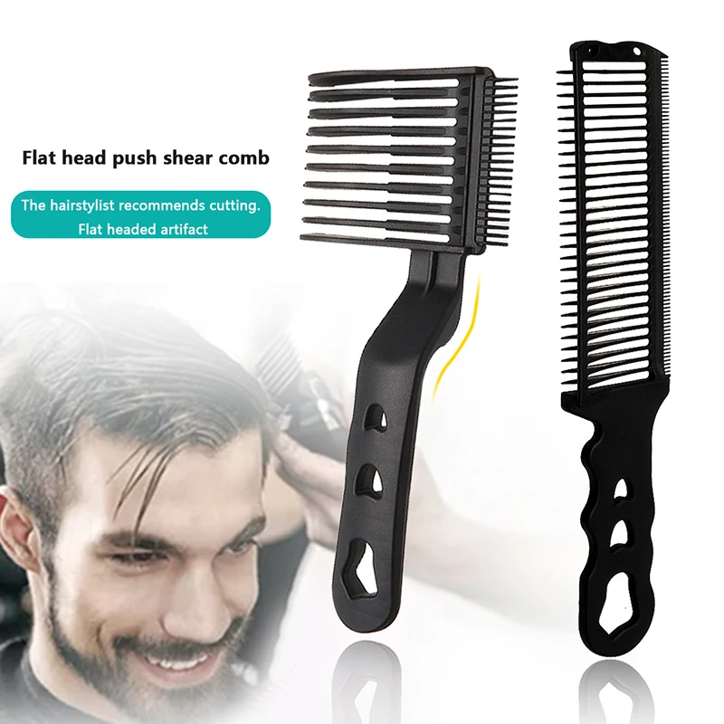 

1/2PCS Upgrade Barber Flat Top Hair Cut Combs Men's Arc Design Curved Positioning Hair Clipper Combs Salon Hairdresser Tools