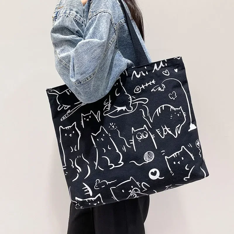 Fashion Women Canvas Shopping Bags Eco Reusable Foldable Shoulder Bags Large Capacity Handbags for Groceries 2023 Tote Bags
Fashion Women Canvas Shopping Bags Eco Reusable Foldable Shoulder Bags Large Capacity Handbags for Groceries 2023 Tote Bags
