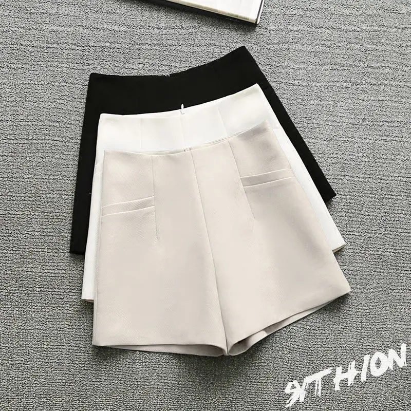White Suit Shorts Women's For Summer 2023 New A- line Wide Leg High Waist Slimming Casual Black Shorts Woman
White Suit Shorts Women's For Summer 2023 New A- line Wide Leg High Waist Slimming Casual Black Shorts Woman