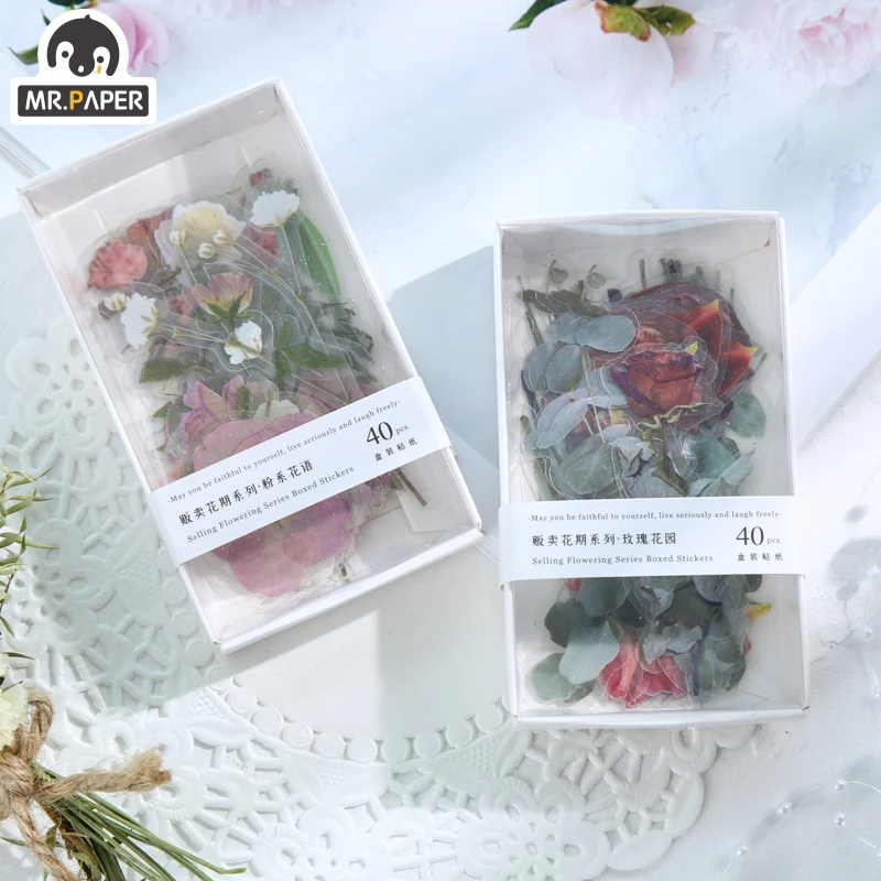 Mr. Paper 4 Style 40 Sheets/box Vintage Stickers Ins Magazine Plant Flower Handbook DIY Decorative Material Korean Stationery
Mr. Paper 4 Style 40 Sheets/box Vintage Stickers Ins Magazine Plant Flower Handbook DIY Decorative Material Korean Stationery
