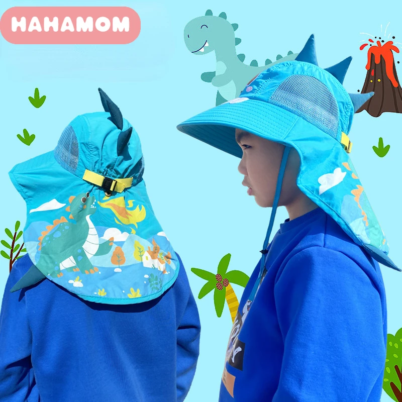 HAHAMOM 2023 Summer Dinosaur Cartoon UPF50+ Children Quick-drying Hats Kids Wide Brim Beach UV Protection Outdoor Sun Caps
HAHAMOM 2023 Summer Dinosaur Cartoon UPF50+ Children Quick-drying Hats Kids Wide Brim Beach UV Protection Outdoor Sun Caps