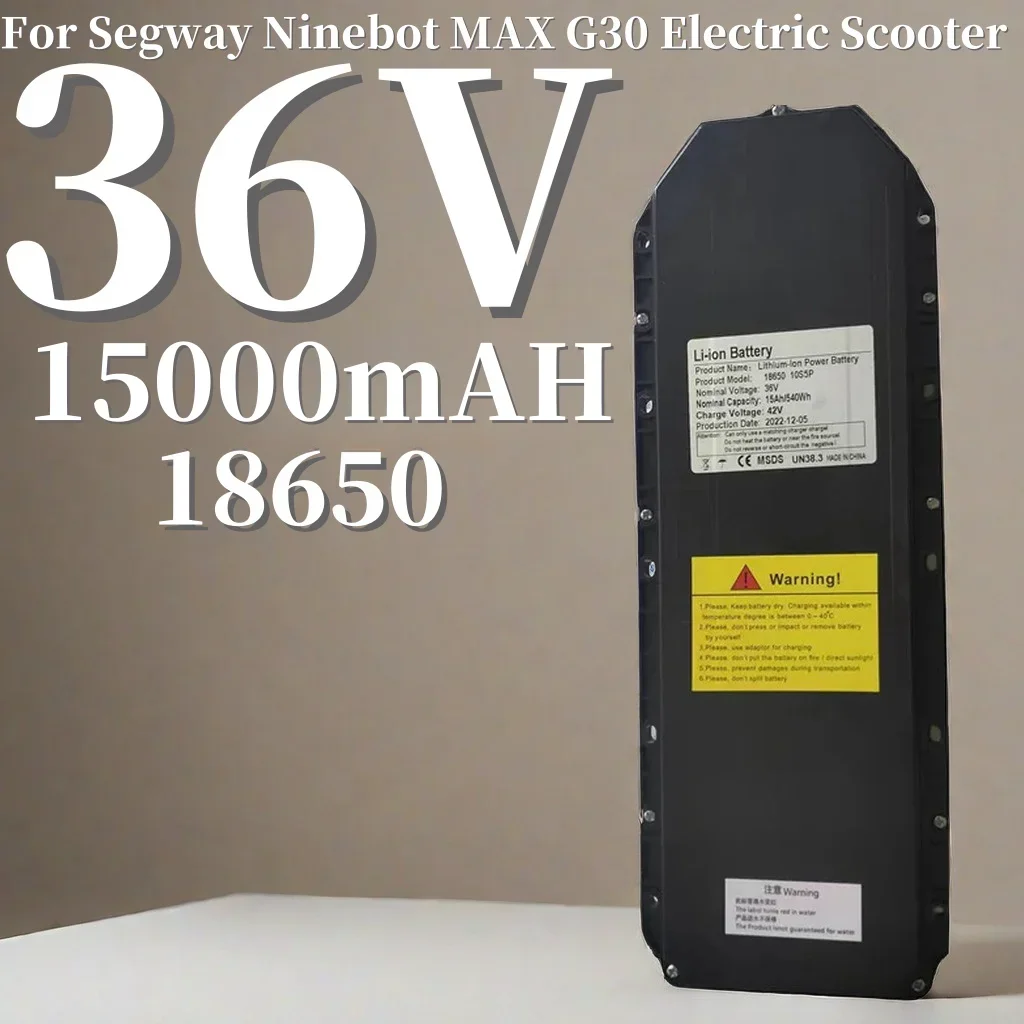 36V 15000mAH 540wH 18650 Li-ion Battery Pack for Segway Ninebot MAX G30 350W Electric Scooter Special
36V 15000mAH 540wH 18650 Li-ion Battery Pack for Segway Ninebot MAX G30 350W Electric Scooter Special