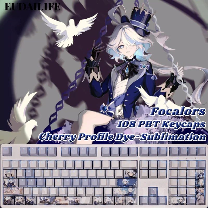 Focalors 108 колпачков для клавиш Genshin Impact PBT, сублимационная краска, светильник, переключатель вишни, крышка для перекрестных клавиш, механическая клавиатура
Focalors 108 колпачков для клавиш Genshin Impact PBT, сублимационная краска, светильник, переключатель вишни, крышка для перекрестных клавиш, механическая клавиатура