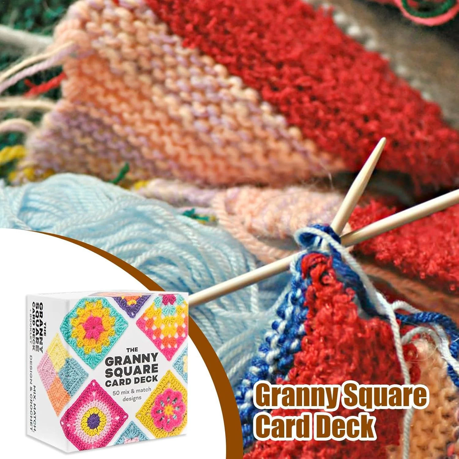 DIY Knitted Pattern Cards Set 50 Mix & Matchs Designs Crochet Cards Granny Square Card Deck for Beginners Deck Knitting Kit DIY Knitted Pattern Cards Set 50 Mix & Matchs Designs Crochet Cards Granny Square Card Deck for Beginners Deck Knitting Kit