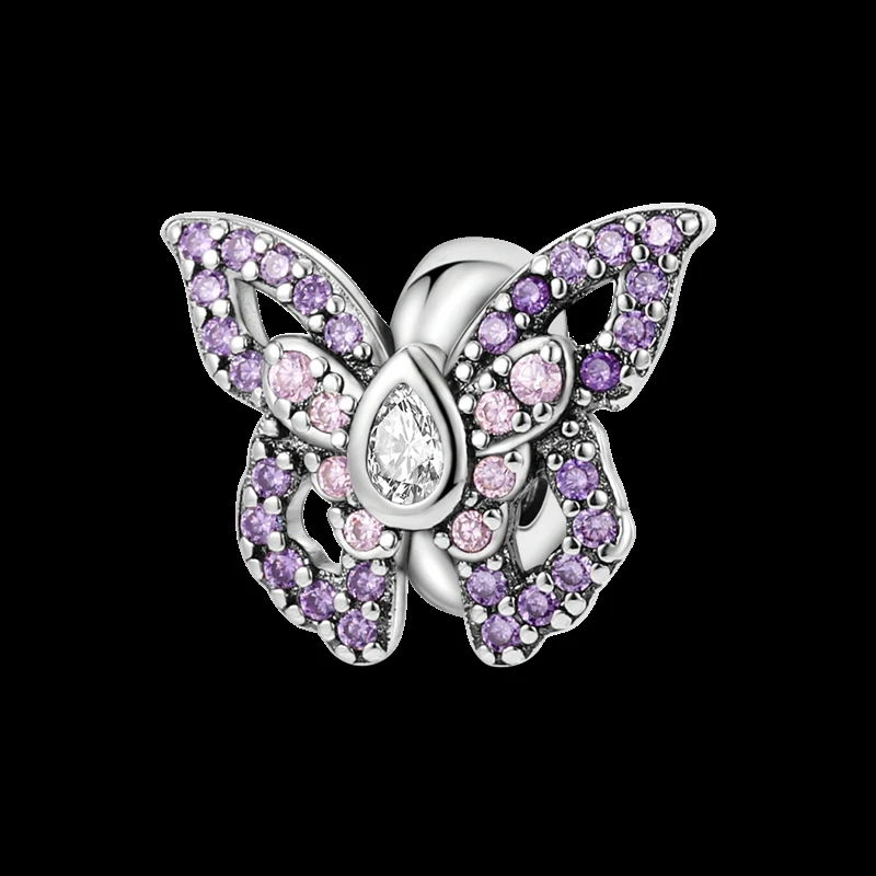 Dazzling S925 Silver Pave Zircon Butterfly Dangle Charm Fit Bracelet & Bangle Women Romantic Jewelry Gift Making
Dazzling S925 Silver Pave Zircon Butterfly Dangle Charm Fit Bracelet & Bangle Women Romantic Jewelry Gift Making
