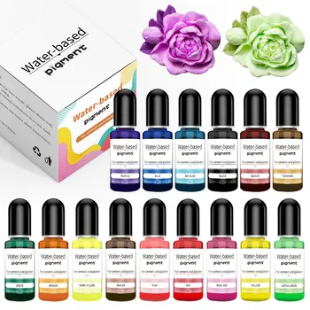 DIY 수성 컬러 에센스 석고 시멘트, 수용성 수지, 수제 컬러 페이스트, 시멘트용 안료, 15 색, 1 세트 상품 이미지