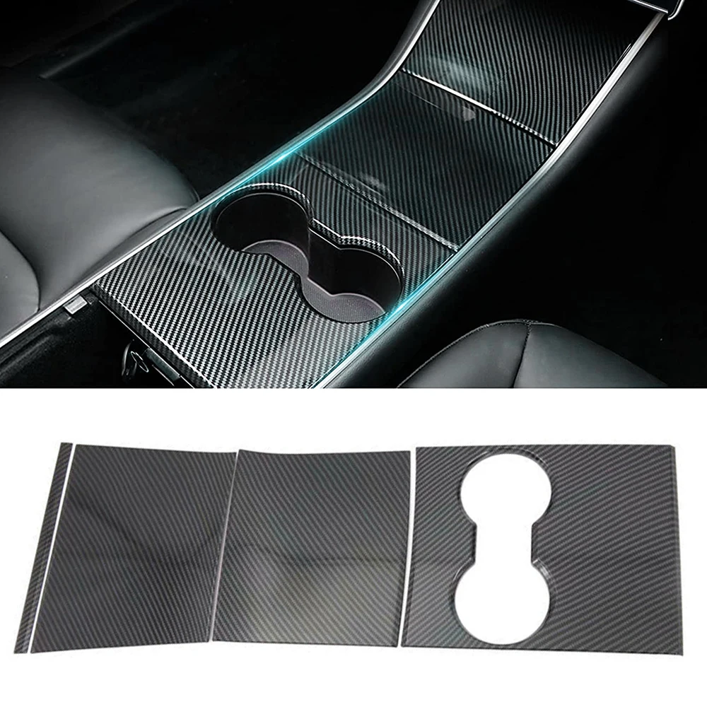 4pcs Car Front Console Water Cup Holder Panel Cover Sticker Carbon Fiber Style for Tesla Model 3 2018 2019 2020
4pcs Car Front Console Water Cup Holder Panel Cover Sticker Carbon Fiber Style for Tesla Model 3 2018 2019 2020
