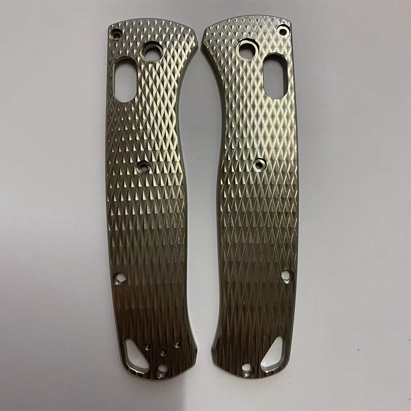 

Diamond Pattern Custom Made Knife Titanium Handle Scales For Genuine Benchmade Bugout 535 Knives Grip DIY Make Accessories Parts