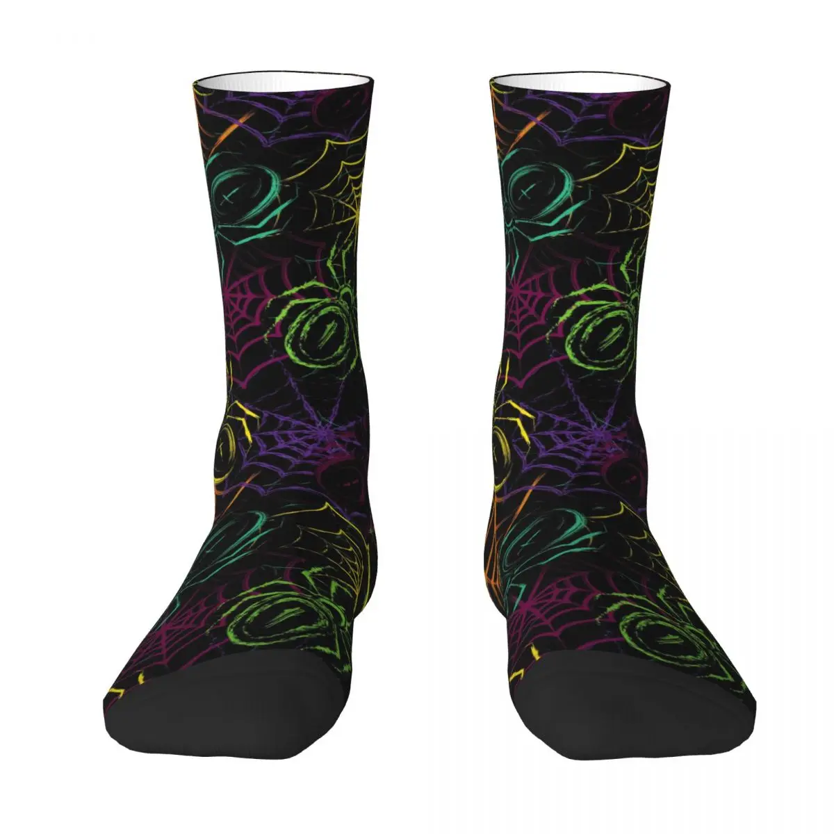 

Grunge Spiders Spiderweb Colorful Sock Socks Men Women Polyester Stockings Customizable Sweetshirt