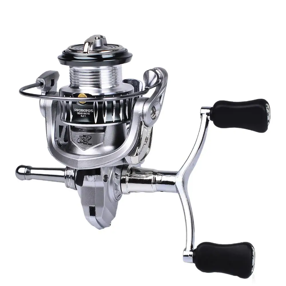 PROBEROS Fishing Reel 1500-2500 Series Double Handle Spinning Wheel 7+1BB 5.2:1 High Speed Wool Gasket Drag System Reel Pesca
PROBEROS Fishing Reel 1500-2500 Series Double Handle Spinning Wheel 7+1BB 5.2:1 High Speed Wool Gasket Drag System Reel Pesca