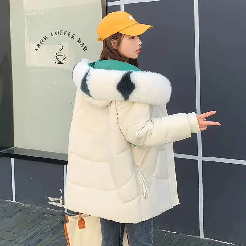 Women Thicken Loose Parka Faux Fur Collar Cotton Padded Jackets Korean Fashion Female Warm Winter Coats Outerwear 2023 New N168
Women Thicken Loose Parka Faux Fur Collar Cotton Padded Jackets Korean Fashion Female Warm Winter Coats Outerwear 2023 New N168