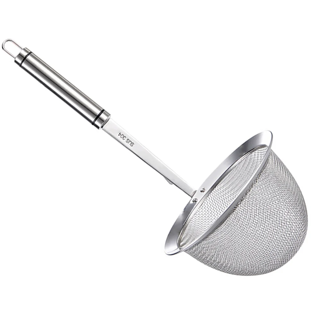 

Stainless Steel Fence Household Colander Spoon Basket Metal Strainer for Restaurant Kitchen Straining Grid Cooking Dumpling