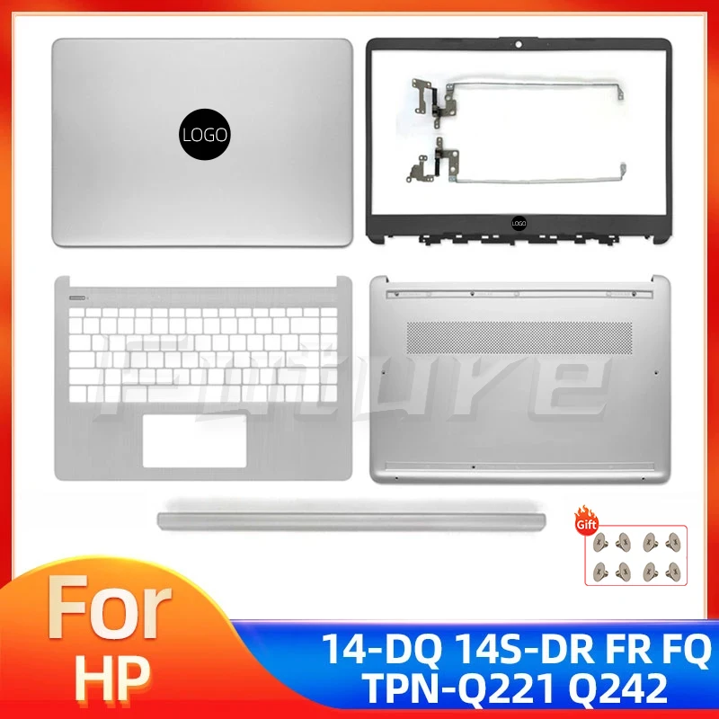 

New For HP 14-DQ 14-DR 14S-DR 14S-FR 14S-FQ TPN-Q221 LCD Back Cover Front Bezel Palmrest Bottom Case Hinges Top Lower Cover