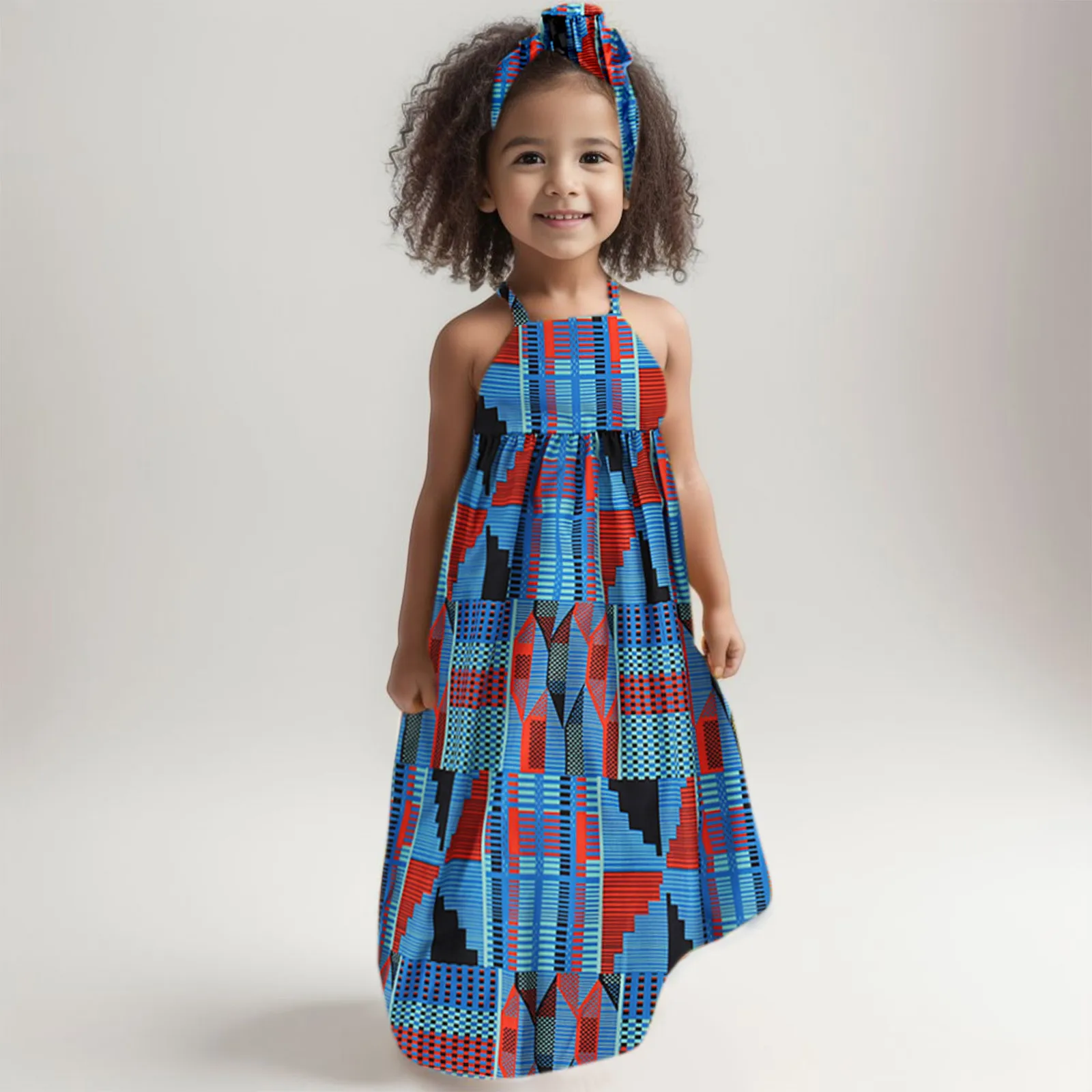 Kids Girls African Dress Backless Sleeveless Suspenders Dress Toddler Ankara Traditional Girls Dress With Headbands 2PCS Outfits
Kids Girls African Dress Backless Sleeveless Suspenders Dress Toddler Ankara Traditional Girls Dress With Headbands 2PCS Outfits