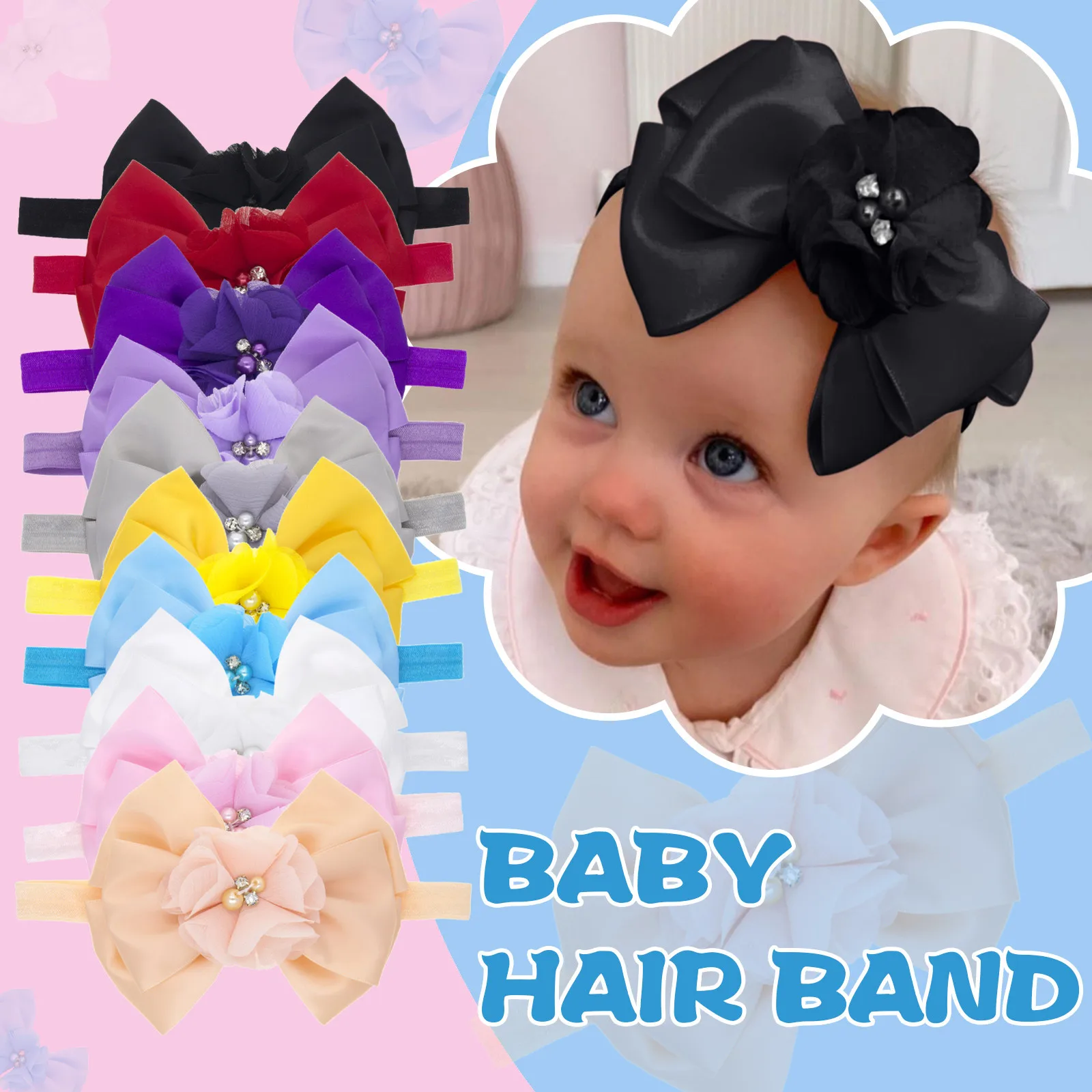Toddler Baby Headwear Princess Hair Bands Newborn Baby Girls Solid Color Floral Bowknot Stretchy Headbands Headwear Accessories
Toddler Baby Headwear Princess Hair Bands Newborn Baby Girls Solid Color Floral Bowknot Stretchy Headbands Headwear Accessories