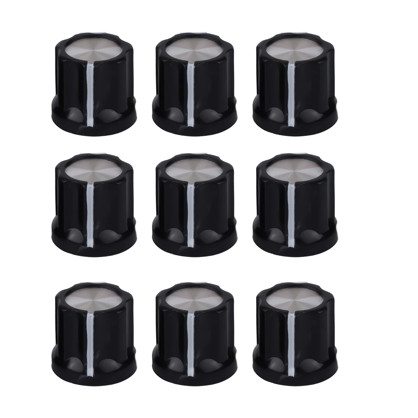 

10pcs Guitar Tone Knobs For Electric Guitar Knob Plastic+Aluminum Sheet Potentiometer Volume Control 10pcs Durable