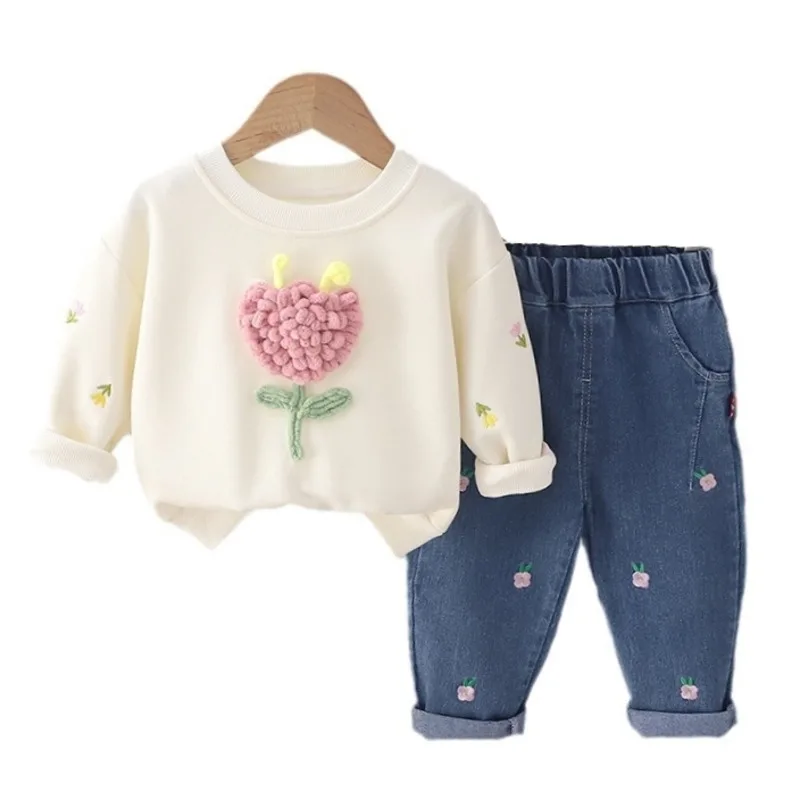 

New Spring Autumn Baby Clothes Suit Children Girls Casual T-Shirt Pants 2Pcs/Set Infant Outfits Toddler Costume Kids Tracksuits